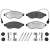 Image de MEYLE 025 244 6819-2/PD Jeu de plaquettes de frein MEYLE-PD Quality, Essieu avant, contact de signal d'usure inclus, avec tôle anti-bruit, avec accessoires