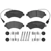 Image de MEYLE 025 244 6619/W2 Jeu de plaquettes de frein ORIGINAL Quality, Essieu avant, contact de signal d'usure inclus, avec vis/boulons, avec accessoires
