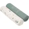 Image de Lot De 2 Maxi Langes En Mousseline Blanc Et Olive