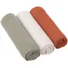 Image de Lot De 3 Langes En Mousseline Rouille Multicolore
