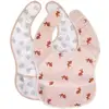 Image de Lot De 2 Bavoirs À Poche Little Forest Lapin Rose