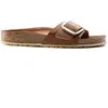 Image de Sandales femme Birkenstock Madrid Big Buckle Natural Leather Oiled Rouge 38 Étroit 1006525