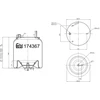 Image de FEBI BILSTEIN 174367 Soufflet à air, suspension pneumatique Essieu arrière