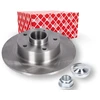 Image de FEBI BILSTEIN 180024 Disque de frein Essieu arrière, plein, revêtu, avec bague ABS