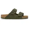 Image de Sandales cuir suède Birkenstock Arizona Vert 44 1025657