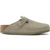 Image de Sabots Birkenstock Boston Suede Leather Vert 42 Étroit 1025844