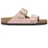 Image de Claquettes cuir suédé femme Birkenstock Arizona Rose 37 Étroit 1026170