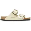 Image de Claquettes en cuir naturel femme Birkenstock Arizona Big Buckle Blanc 41 Étroit 1026128