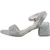 Image de Sandales à talon pailleté femme Buffalo Rainelle Argenté 36 1650004