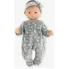 Image de Pyjama Brille Dans La Nuit & Bandeau Pour Poupon Gris