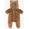 Image de Vêtements poupon pilote ours brun marron