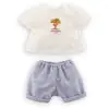 Image de T-shirt & Short petit Explorateur Pour Poupon 30 Cm Gris
