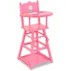 Image de Chaise Haute Rose Pour Poupon 36 Et 42 Cm Multicolore