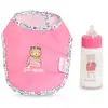 Image de Bavoir Rose Et Biberon Magique Pour Grand Poupon 36/42 Cm Multicolore