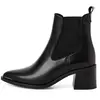 Image de Bottines femme Tamaris à talon en cuir Noir 41 1-25301-45-003