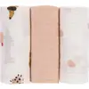 Image de Lot De 3 Langes Little Mateys Orange Épicé (60 X 60 Cm) Multicolore