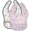 Image de Lot De 2 Bavoirs À Poche Happy Rascals Coeur Rose