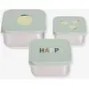 Image de Lot de 3 boîtes à goûter en inox LÄSSIG vert d'eau