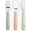 Image de Lot de 3 couverts en silicone Happy Fruits LÄSSIG blush