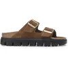 Image de Sandales en cuir suédé à plateforme femme Papillio Arizona Marron 36 Étroit 1028389
