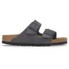 Image de Sandales Birkenstock Arizona Suede Leather Gris 41 1028603