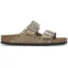 Image de Sandales cuir suède femme Birkenstock Arizona Rivet Gris 41 Étroit 1029390