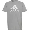 Image de T-shirt grand logo coton enfant adidas Essentials Gris 7/8 ans HR6379