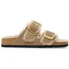 Image de Claquettes femme Birkenstock Arizona Big Buckle Shearling Beige 37 Étroit 1030384