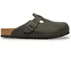 Image de Sabots Birkenstock Boston Wool Vert 38 Étroit 1030693