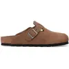 Image de Sandales en cuir suédé Birkenstock Boston Marron 41 Étroit 1030861