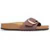 Image de Sandales cuir femme Birkenstock Madrid Big Buckle Nubuck Gris 39 Étroit 1033145