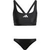Image de Maillot de bain 2 pièces dos en V femme adidas 3-Stripes Noir 48 JP0147