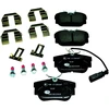Image de HELLA 8DB 355 018-591 Jeu de plaquettes de frein avec contact du palpeur d'usure intégré, avec vis d'étrier de frein, avec accessoires