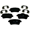 Image de HELLA 8DB 355 019-741 Jeu de plaquettes de frein préparé pour l'indicateur d'usure, avec vis d'étrier de frein, avec accessoires