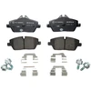 Image de HELLA 8DB 355 021-881 Jeu de plaquettes de frein préparé pour l'indicateur d'usure, avec vis d'étrier de frein, avec accessoires