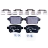 Image de HELLA 8DB 355 024-651 Jeu de plaquettes de frein non préparé pour l'indicateur d'usure, avec vis d'étrier de frein, avec accessoires