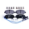 Image de HELLA 8DB 355 025-161 Jeu de plaquettes de frein contact de signal d'usure inclus, avec vis d'étrier de frein, avec accessoires