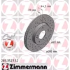 Image de ZIMMERMANN 285.3527.52 Disque de frein Essieu avant, perforé, revêtu