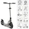 Image de Six Degrees Trottinette Aluminium 205 Mm Gris