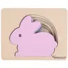 Image de Puzzle Animal En Bois Rose Pâle