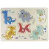 Image de Puzzle À Encastrer Dinosaure En Bois Multicolore