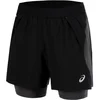 Image de ASICS Road 2in1 5in Short de running Hommes-noir, gris foncé, Taille XL