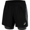 Image de ASICS Road 2in1 5in Short de running Hommes-noir, gris foncé, Taille S