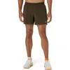 Image de ASICS Road 5in Short de running Hommes - marron, vert, Taille XXL