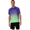 Image de ASICS Road Ibuki Maillot de course Hommes - bleu, vert, Taille L