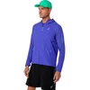 Image de ASICS Road Packable Jacket Veste running Hommes - bleu, vert, Taille M