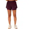 Image de ASICS Nagino Short de running - rouge vin, Taille XL