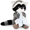 Image de Peluche Raton Laveur Avec Serviette 20cm   Life Collection Grey