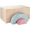 Image de Ensemble De Jeu Enfant - Arc-en-ciel - Pouf Velours Côtelé Brown Sugar