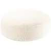 Image de Pouf Enfant Ottoman Rond - Coussin De Sol Déhoussable En Teddy Cream White